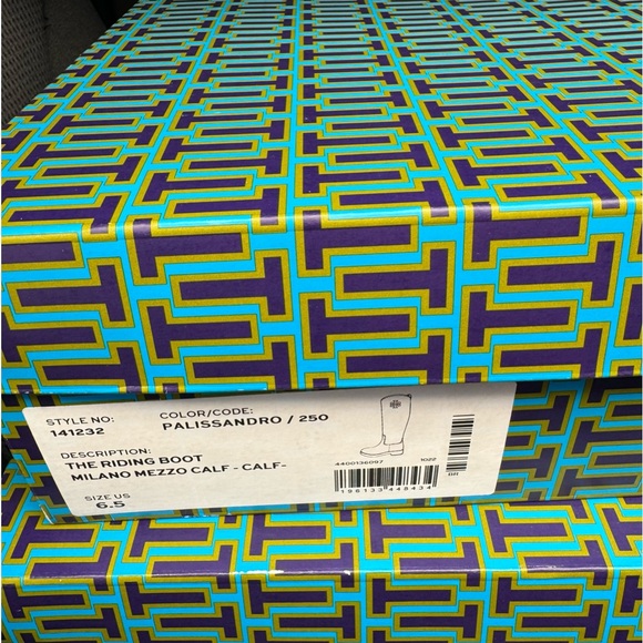 New TORY BURCH The Riding Boot Milano Mezzo Calf Brown Leather Women’ Size 6.5 - Picture 7 of 10